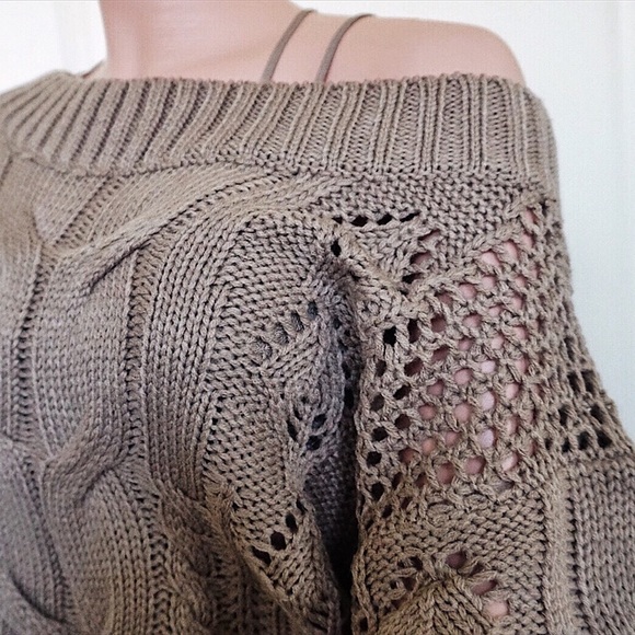 ❤️ LAST ONE! Mocha Loose Knit Oversized Sweater - Picture 4 of 7